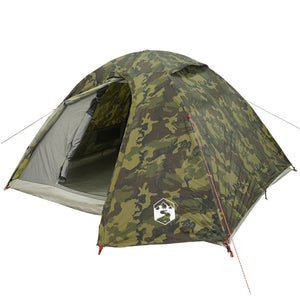 vidaXL Camping Tent Dome 3-Person Camouflage Waterproof