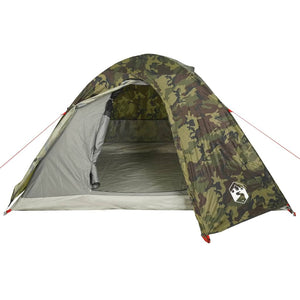 vidaXL Camping Tent Dome 3-Person Camouflage Waterproof