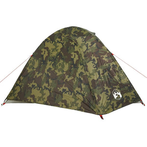 vidaXL Camping Tent Dome 3-Person Camouflage Waterproof