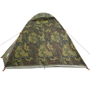 vidaXL Camping Tent Dome 3-Person Camouflage Waterproof