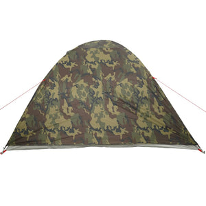 vidaXL Camping Tent Dome 3-Person Camouflage Waterproof