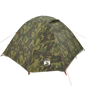 vidaXL Camping Tent Dome 4-Person Camouflage Waterproof