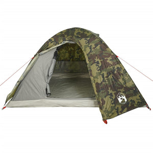 vidaXL Camping Tent Dome 4-Person Camouflage Waterproof