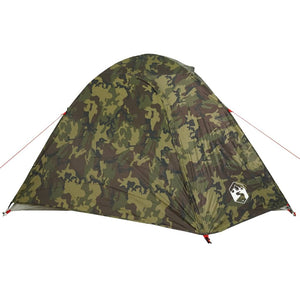 vidaXL Camping Tent Dome 4-Person Camouflage Waterproof