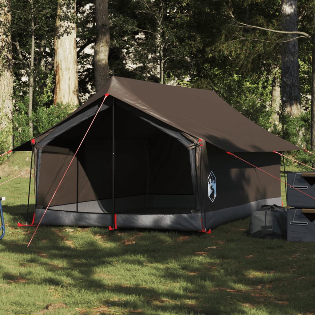 vidaXL Camping Tent 2-Person Brown Waterproof