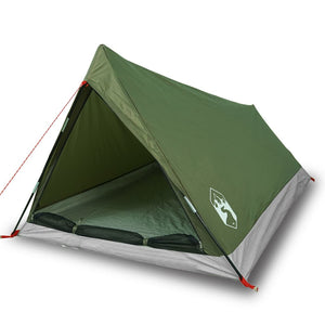 vidaXL Camping Tent 2-Person Olive Green Waterproof