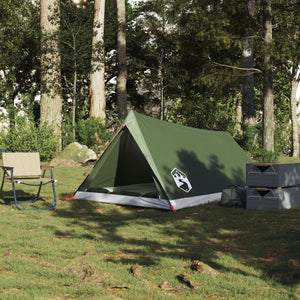 vidaXL Camping Tent 2-Person Olive Green Waterproof