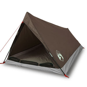 vidaXL Camping Tent 2-Person Brown Waterproof