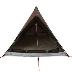 vidaXL Camping Tent 2-Person Brown Waterproof