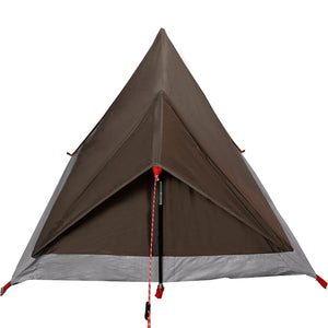 vidaXL Camping Tent 2-Person Brown Waterproof