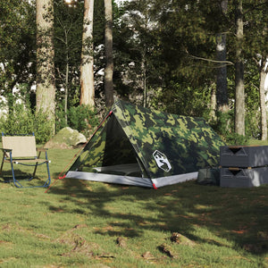 vidaXL Camping Tent 2-Person Camouflage Waterproof