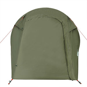 vidaXL Camping Tent Tunnel 3-Person Olive Green Waterproof