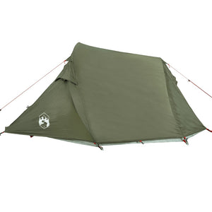 vidaXL Camping Tent Tunnel 3-Person Olive Green Waterproof