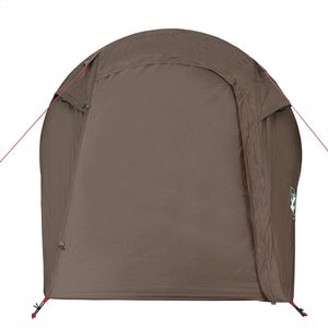 vidaXL Camping Tent Tunnel 3-Person Brown Waterproof