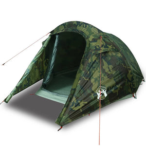 vidaXL Camping Tent Tunnel 3-Person Camouflage Waterproof