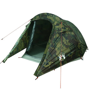 vidaXL Camping Tent Tunnel 3-Person Camouflage Waterproof