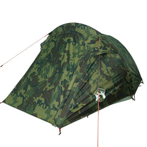 vidaXL Camping Tent Tunnel 3-Person Camouflage Waterproof