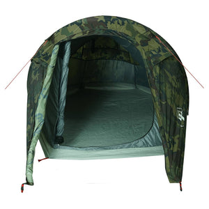 vidaXL Camping Tent Tunnel 3-Person Camouflage Waterproof