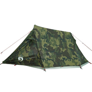 vidaXL Camping Tent Tunnel 3-Person Camouflage Waterproof