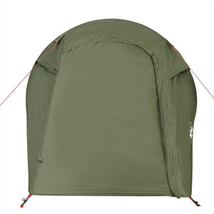 vidaXL Camping Tent Tunnel 2-Person Olive Green Waterproof