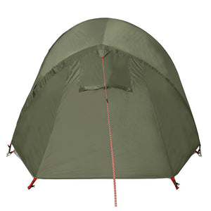 vidaXL Camping Tent Tunnel 2-Person Olive Green Waterproof