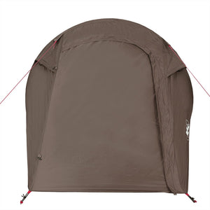 vidaXL Camping Tent Tunnel 2-Person Brown Waterproof