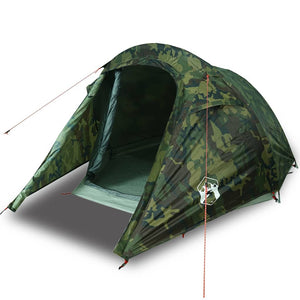 vidaXL Camping Tent Tunnel 2-Person Camouflage Waterproof