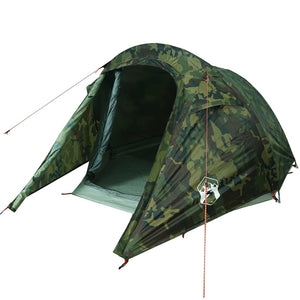 vidaXL Camping Tent Tunnel 2-Person Camouflage Waterproof