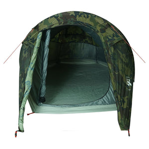 vidaXL Camping Tent Tunnel 2-Person Camouflage Waterproof