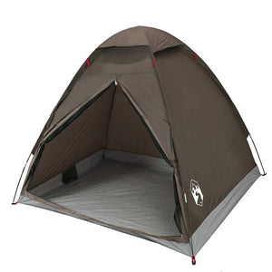 vidaXL Camping Tent Dome 2-Person Brown Waterproof