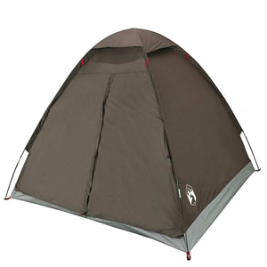 vidaXL Camping Tent Dome 2-Person Brown Waterproof