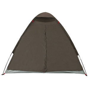 vidaXL Camping Tent Dome 2-Person Brown Waterproof