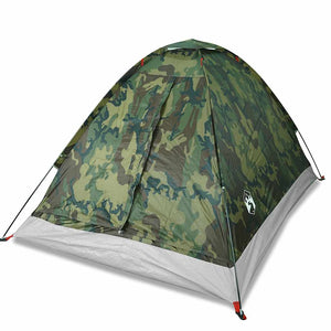 vidaXL Camping Tent Dome 2-Person Camouflage Waterproof