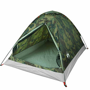 vidaXL Camping Tent Dome 2-Person Camouflage Waterproof