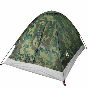 vidaXL Camping Tent Dome 2-Person Camouflage Waterproof