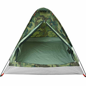 vidaXL Camping Tent Dome 2-Person Camouflage Waterproof