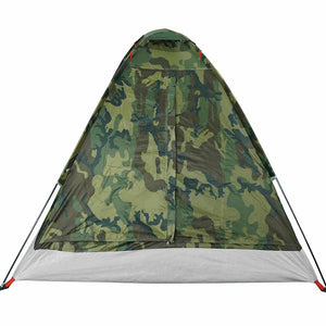 vidaXL Camping Tent Dome 2-Person Camouflage Waterproof