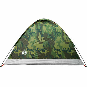 vidaXL Camping Tent Dome 2-Person Camouflage Waterproof