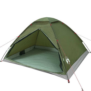 vidaXL Camping Tent Dome 4-Person Olive Green Waterproof