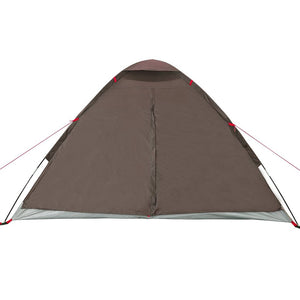 vidaXL Camping Tent Dome 4-Person Brown Waterproof