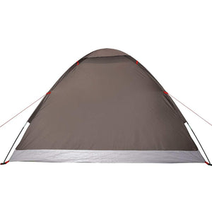 vidaXL Camping Tent Dome 4-Person Brown Waterproof