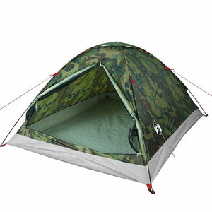 vidaXL Camping Tent Dome 4-Person Camouflage Waterproof