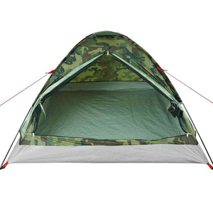 vidaXL Camping Tent Dome 4-Person Camouflage Waterproof