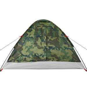 vidaXL Camping Tent Dome 4-Person Camouflage Waterproof