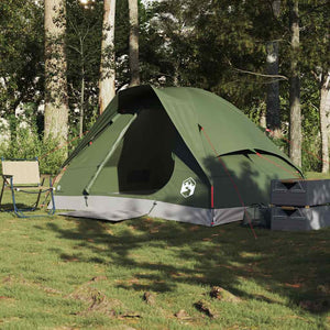 vidaXL Camping Tent Dome 2-Person Olive Green Waterproof