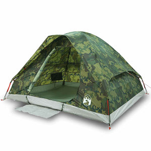 vidaXL Camping Tent Dome 2-Person Camouflage Waterproof