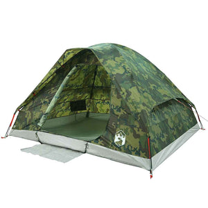 vidaXL Camping Tent Dome 2-Person Camouflage Waterproof