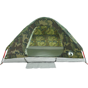 vidaXL Camping Tent Dome 4-Person Camouflage Waterproof