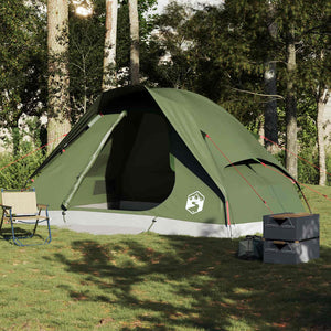 vidaXL Family Tent Dome 6-Person Olive Green Waterproof