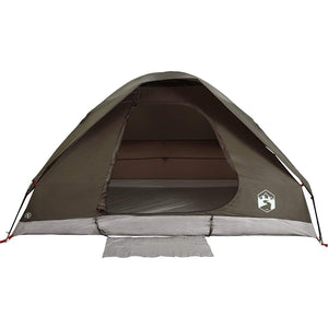 vidaXL Family Tent Dome 6-Person Brown Waterproof